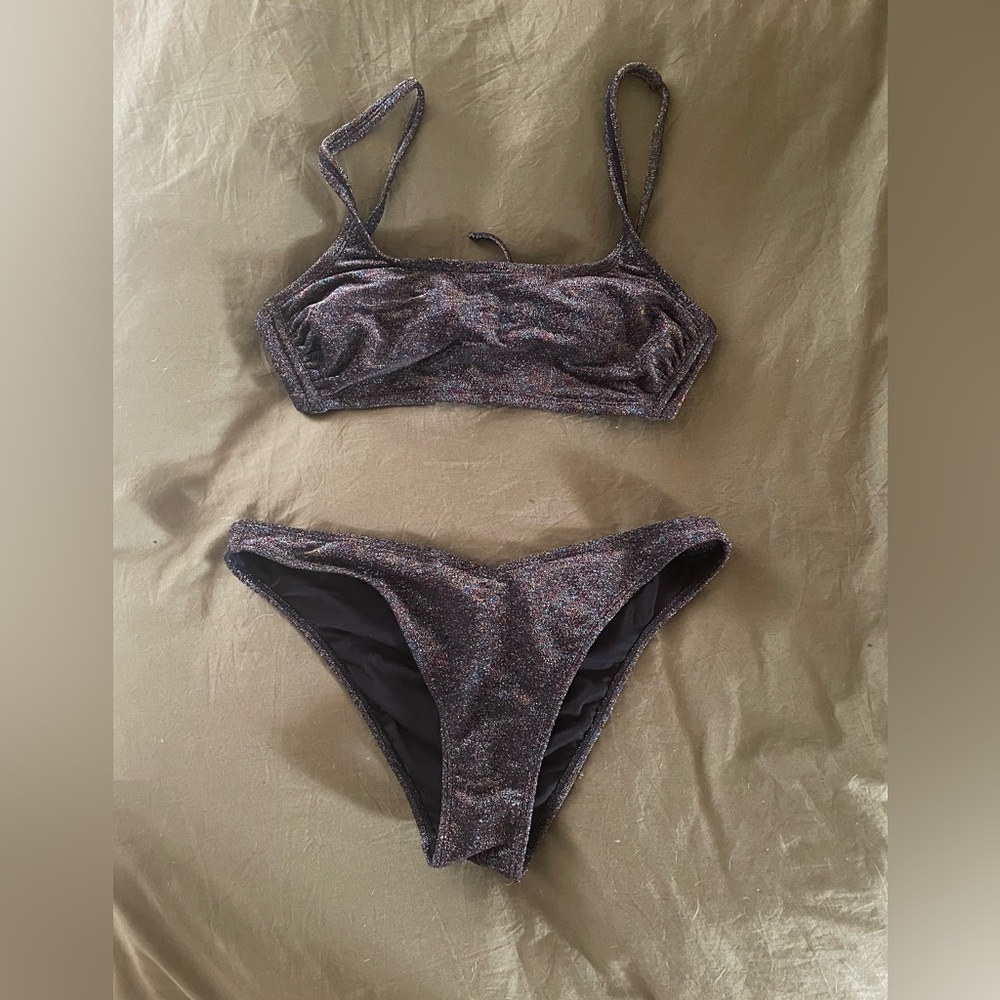 Xhilaration Sparkling Dark Bikini Set